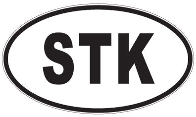 STK - 3 Letter Initials Oval Magnet