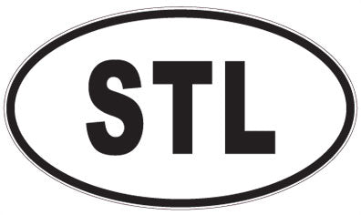 STL - 3 Letter Initials Oval Magnet