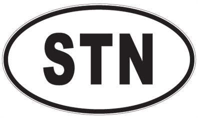 STN - 3 Letter Initials Oval Magnet