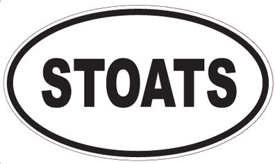 STOATS - Oval Sticker