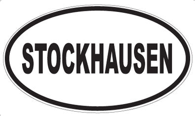 STOCKHAUSEN - Oval Sticker