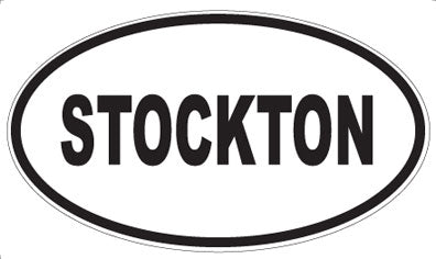 STOCKTON - Oval Magnet