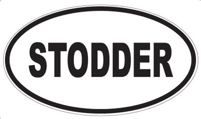 STODDER - Oval Sticker