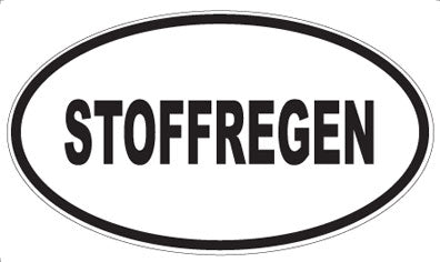 STOFFREGEN - Oval Sticker