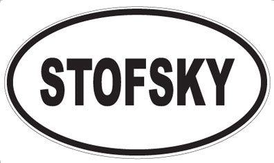 STOFSKY - Oval Sticker