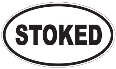 STOKED - Oval Sticker