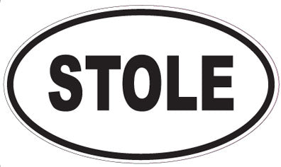 STOLE - Oval Sticker