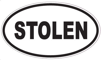 STOLEN - Oval Sticker
