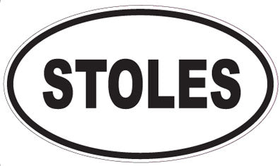 STOLES - Oval Sticker