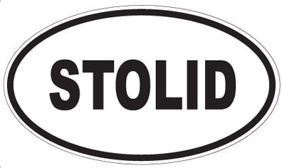 STOLID - Oval Sticker