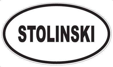 STOLINSKI - Oval Magnet
