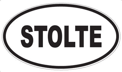 STOLTE - Oval Sticker
