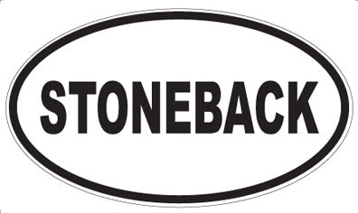 STONEBACK - Oval Sticker