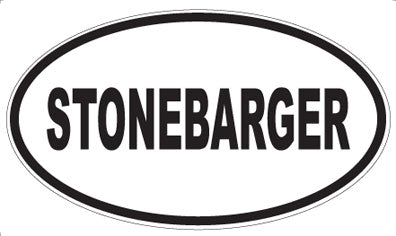 STONEBARGER - Oval Magnet