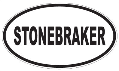 STONEBRAKER - Oval Magnet