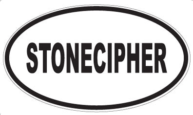 STONECIPHER - Oval Sticker
