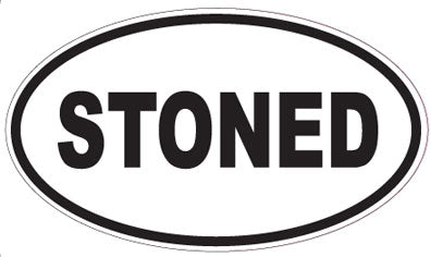 STONED - Oval Sticker
