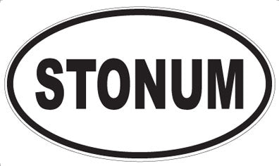 STONUM - Oval Sticker