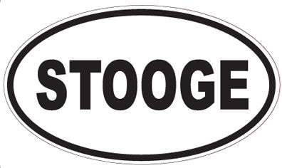 STOOGE - Oval Sticker