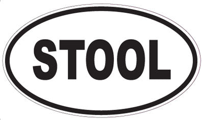 STOOL - Oval Sticker