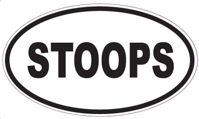 STOOPS - Oval Sticker