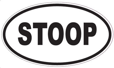 STOOP - Oval Magnet