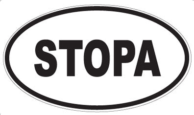 STOPA - Oval Sticker