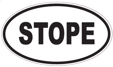 STOPE - Oval Magnet