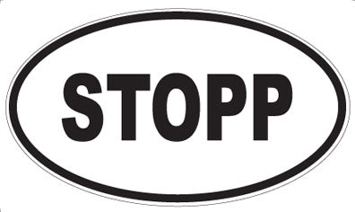 STOPP - Oval Sticker
