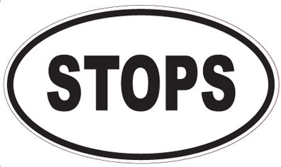 STOPS - Oval Magnet