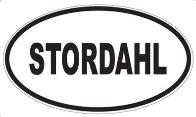 STORDAHL - Oval Sticker