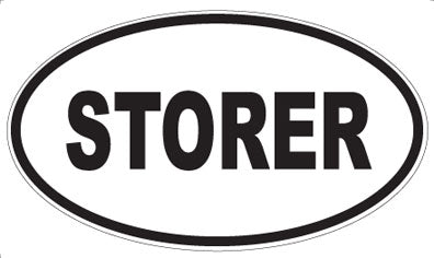 STORER - Oval Sticker