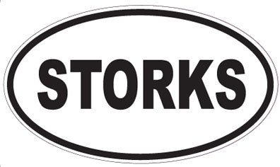 STORKS - Oval Sticker