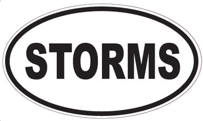 STORMS - Oval Sticker