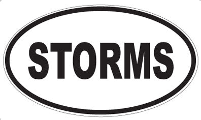 STORMS - Oval Magnet