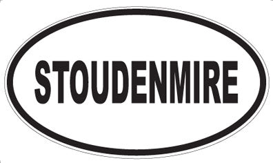 STOUDENMIRE - Oval Sticker