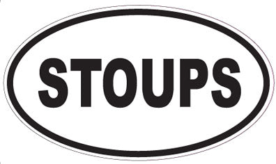 STOUPS - Oval Sticker