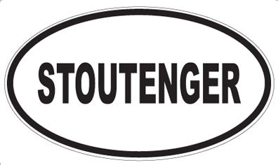 STOUTENGER - Oval Sticker