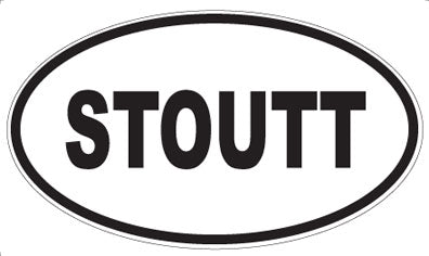STOUTT - Oval Sticker