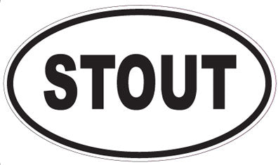 STOUT - Oval Magnet