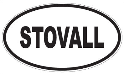 STOVALL - Oval Sticker