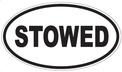 STOWED - Oval Sticker
