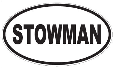 STOWMAN - Oval Sticker