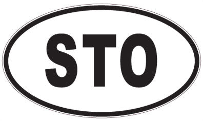 STO - 3 Letter Initials Oval Magnet