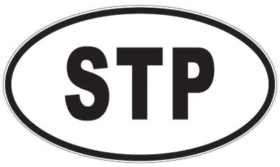 STP - 3 Letter Initials Oval Magnet
