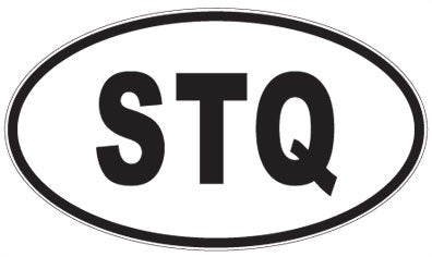 STQ - 3 Letter Initials Oval Magnet