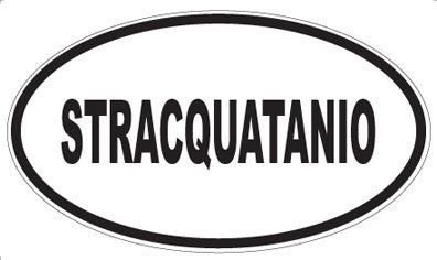 STRACQUATANIO - Oval Sticker