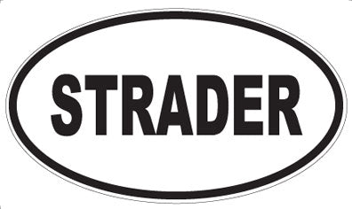 STRADER - Oval Sticker