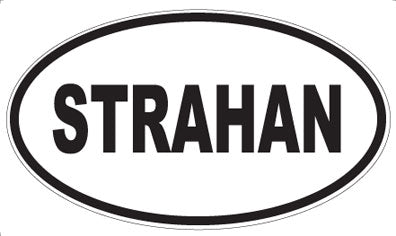 STRAHAN - Oval Magnet