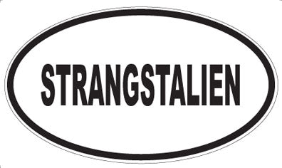 STRANGSTALIEN - Oval Magnet
